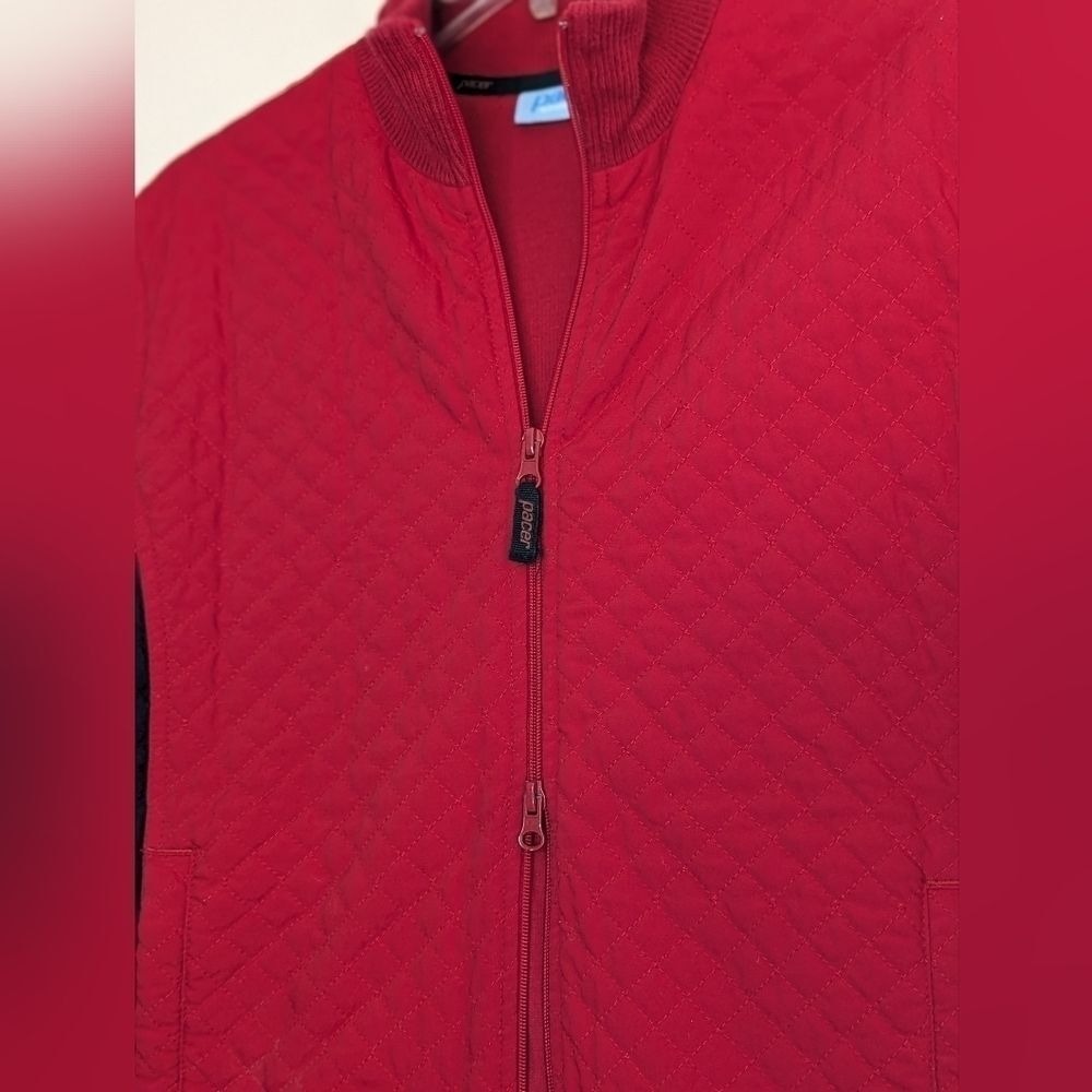 VTG Pacer Karen Scott Women's Zip Jacket Size XL Petite Red Black Pockets - Picture 6 of 11